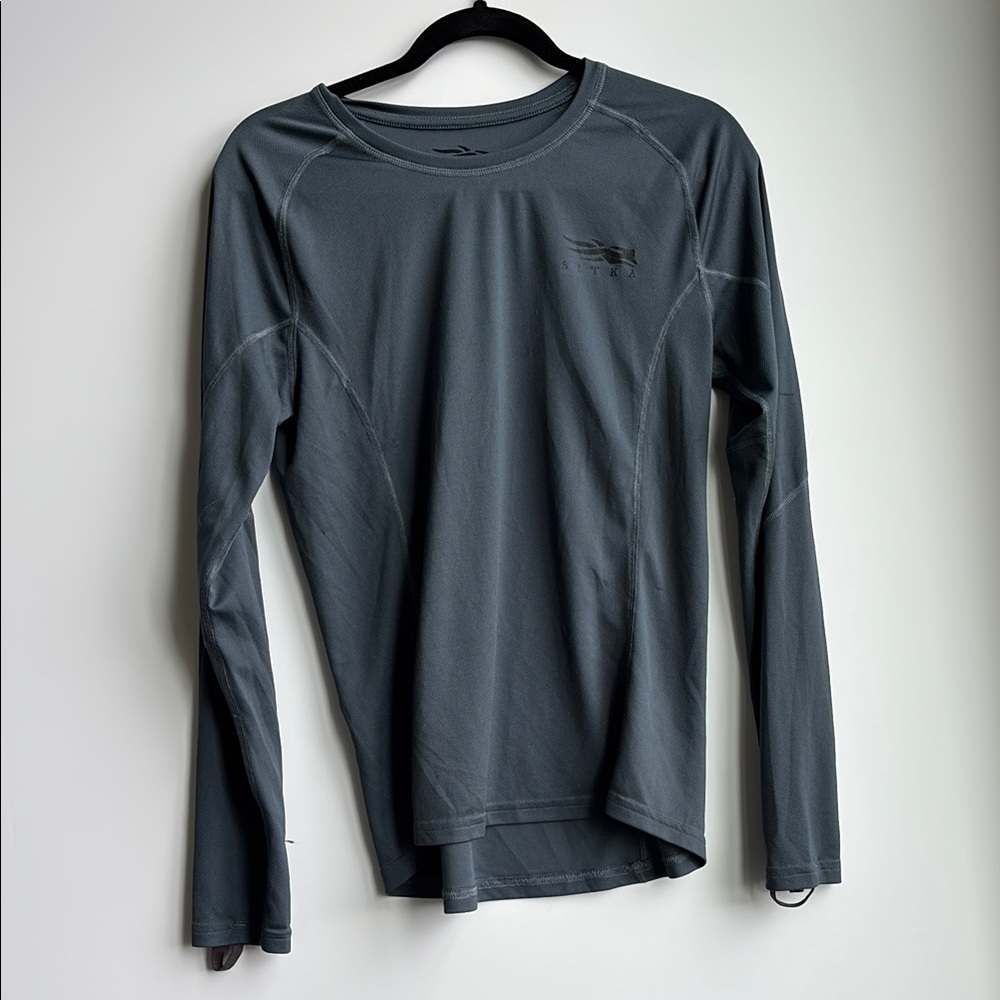 W’s Sitka blue gray light baselayer long sleeve athletic shirt